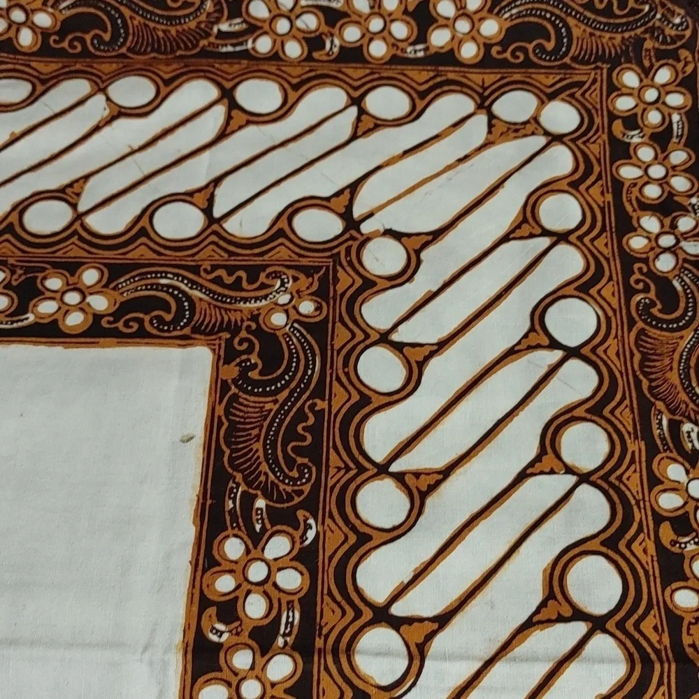 Brown & Off-White Batik Pillow Cover 25.5x24.5